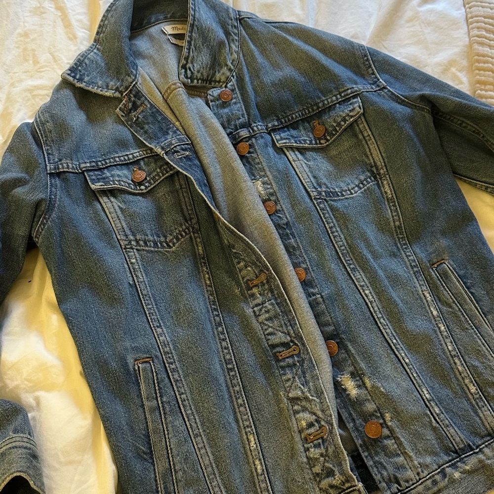 Madewell Oversized Gray Denim Jacket